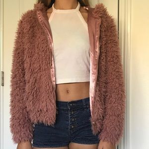 Faux fur jacket
